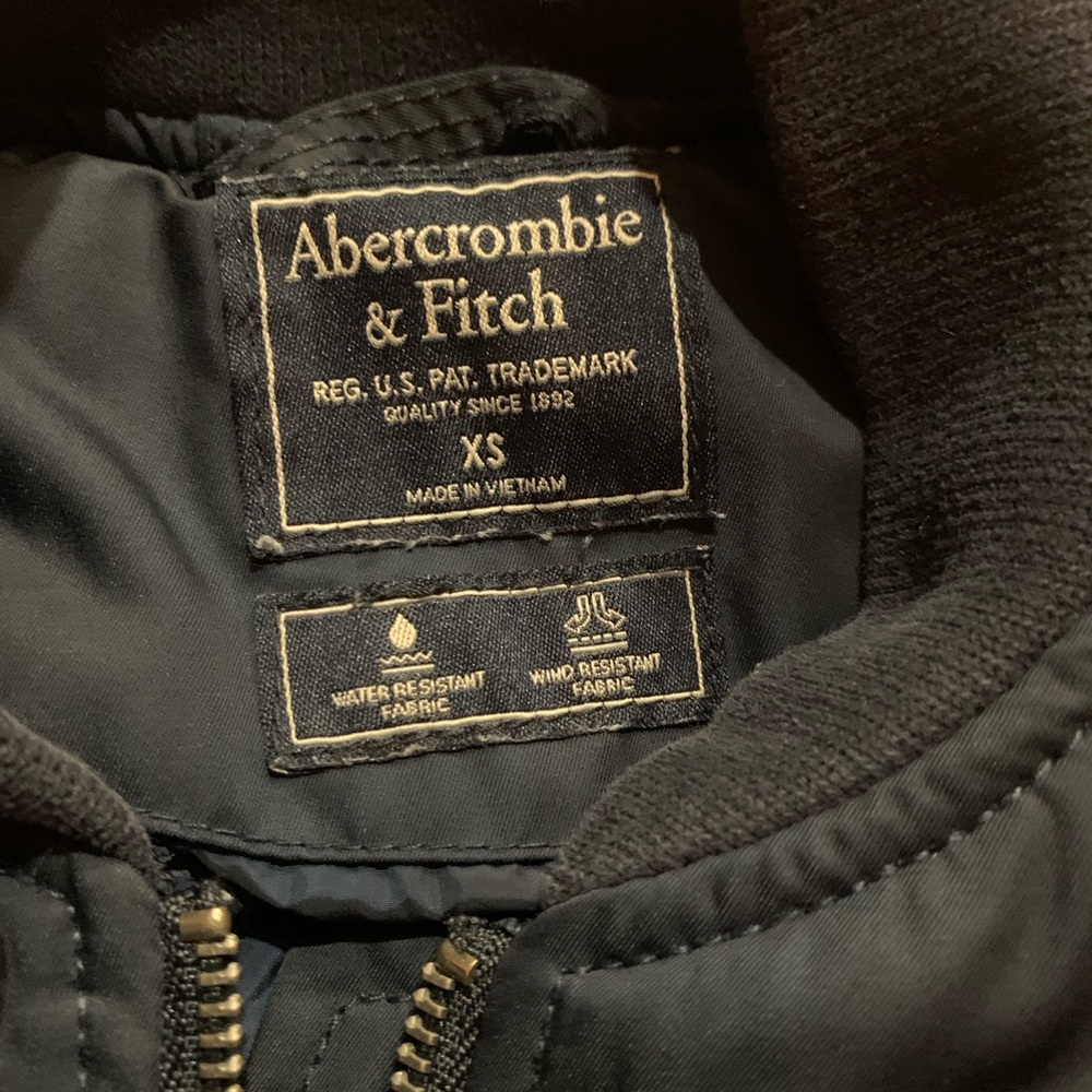 Abercrombie & Fitch Jacket Womens Small Blue Navy Full Zip Bomber Ladies Casual - Picture 5 of 9